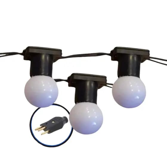 Varal De Luz Cordão Iluminação 30m + 30 Lâmpadas Led Bivolt Com Nota Fiscal