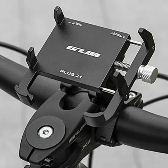 GUB PLUS 21 Motorcycle Bike Phone Holder Aluminum Alloy Cell Phone Holder Bracket Rotatable Adjustable Anti-slip Cycling