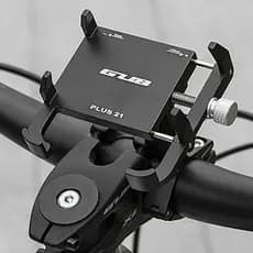 GUB PLUS 21 Motorcycle Bike Phone Holder Aluminum Alloy Cell Phone Holder Bracket Rotatable Adjustable Anti-slip Cycling