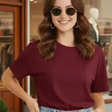 T Shirt Feminina 100% Algodão Camiseta Básica Blusa Lisa Dia a Dia Sem Estampa Várias Cores Promoção Envio Imediato