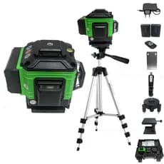 Nível Laser exbom 12 Linhas Horizontal Vertical Construção 3D Com Suporte Magnético maleta tripé de Precisão