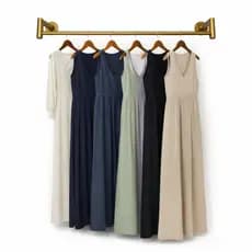 Arara para Roupas 1 metros em L Preto Dourado Branco Rose Gold Arara para roupa Lojas - 1 metros  NAO Acompanha VIDRO