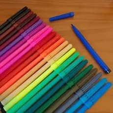 Caneta Hidrográfica Leo & Leo 12 cores Lavável Escolar Hidrocor