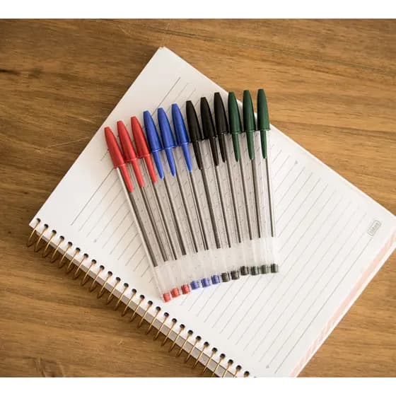 Caneta Esferográfica Bic Clássica (25)Azul, (15)Preta e (10)Vermelha -  50 Unidades - Pronta Entrega.