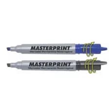KIT 10 Marcador Permanente Recarregável - MasterPrint (5 Azul+5 Preta)