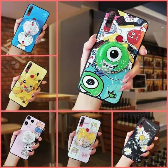 Capa De Telefone TPU Com Glitter Para Nada Phone3A Lite Suporte Giratório À Prova D'água Kickstand Cartoon Soft Case Des