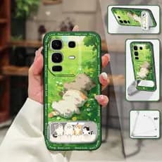 Capa De Telefone Durável Com Design De Moda Para infinix Note50 Pro +/X6856 Traseira Soft case Cute Mirror Kickstand À P