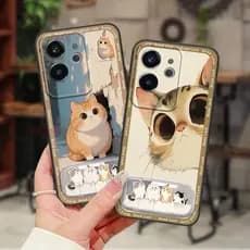Capa Traseira Durável Para Telefone Realme GT6 China À Prova De Choque Tridimensional Anti-Queda TPU Bonito Espelho De M