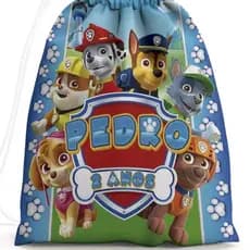 kit 15  mochilinha tecido personalizadas tamanho G 30 x 20cm (Qualquer tema)