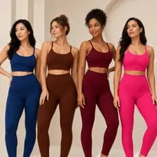 Conjunto Academia Treino Perfeito Top e Calça Fitness Feminino Em Suplex