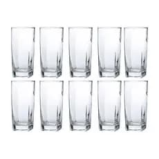Copo de Vidro 320ml Transparente Texas Agua Suco 10Un