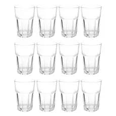Kit 12 Copos de Vidro 350ml para Vitamina, Suco e Smoothie – Transparente Resistente