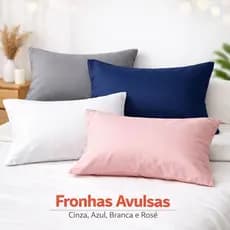 Kit Fronha Travesseiro Lisas Avulsas 400 Fios Percal Padrão 50x70cm