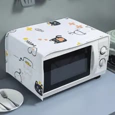 Capa Para Microondas Com Bolso Lateral Pano De Micro-ondas 85x35 Tecido Impermeável Casa Cozinha Proteção Anti Respingo Lavável Sujeira Óleo Litros