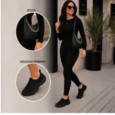 Tenis Feminino Sapatilha Feminina Mulher e Bolsa feminina