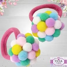 Par de Laços de pompons Parzinho de lacinhos laço infantil