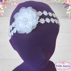 Faixinha para batizado/ tiara luxo de bebe/ tiara batizado / Faixa para bebê