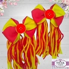 Parzinho Laco da Emilia Par de Laços infantil  laço de cabelo