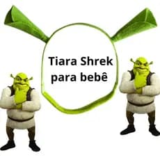 Tiara Shrek para bebê. Faixinha Shrek para bebe. Tiara Sherek carnaval Fantasia Shrek infantil.