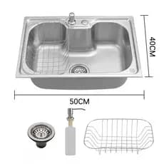 Cuba para cozinha gourmet pia aço inox com acessórios