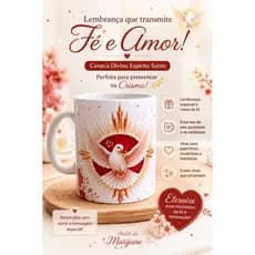 caneca personalizada ,caneca,presente,canecas de porcelana,caneca divino Espírito Santo