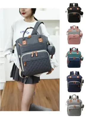 Mochila Maternidade Bolsinha Bebê Resistente Fralda Reforçada Menina Menino USB Fralda Mamadeira Termica Bolsa Conforto