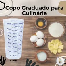 Copo medidor, dosador de medidas, receitas, 500ml com bico, medidas precisas, Plástico resistente