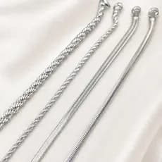 Pulseira Masculina Aço Inox 316L Premium Não Escurece Estilo Minimalista Luxo Prata Dourada 19-22cm