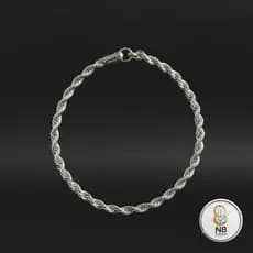 Pulseira Masculina Trançada Baiana Aço Inox 316L Brilho Premium Prata/Dourada Não Escurece