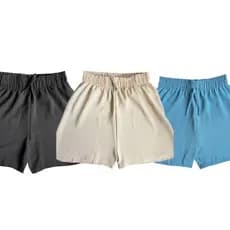 Kit 3 Shorts Feminino Cintura Alta com Elástico | Confortável, Leve e Soltinho- Ideal para o Dia