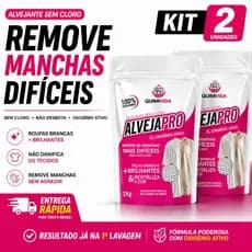 Kit 2 kg Percarbonato de Sódio Alvejapro Tira Manchas Roupas Brancas e Coloridas Sem Cloro