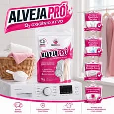 Percarbonato de Sódio 1kg Alvejante Sem Cloro Remove Manchas Difíceis Não Desbota Roupas Brancas e Coloridas