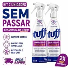 Kit 2 Tuff Sem Passar 350ml Start | Desamassa Fácil Sem Ferro Neutraliza Odores Melhor custo benefício.