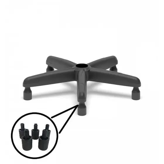 Sapata fixa para cadeira giratoria escritorio mocho cadeira caixa kit com 5 peças cor preto