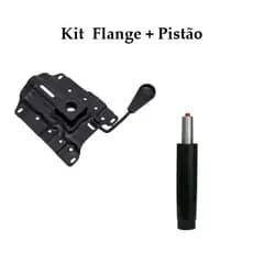 Kit Flange Base Universal para Cadeira Escritorio Gamer com Amortecedor Pistao