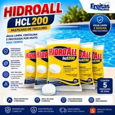 Kit 5 Pastilhas Cloro Hidroall HCL 200 Tricloro Estabilizado 1kg