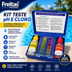 KIT TESTE PH E CLORO PARA PISCINA