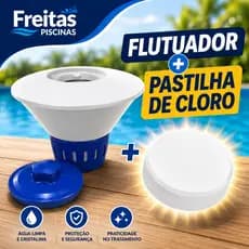 Kit Flutuador + Pastilha 200g Tratamento Para Piscina