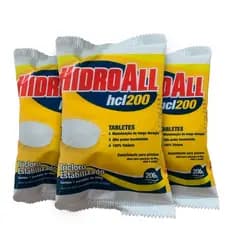 KIT 4 Pastilhas de Cloro HCL200 Multiação Para Tratamento de Piscina 200g Cada
