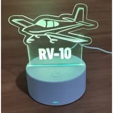 Luminária de avião personalizada com nome, LED de mesa / Luz Noturna / Abajur / Decoração - Avião