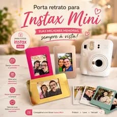 Mini porta retrato para fotos Instax Mini tipo Polaroid - Diversas cores disponíveis