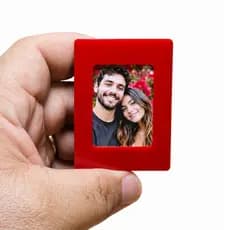 Mini porta retrato 3x4 em acrílico, várias cores - Suporte para Fotos 3x4