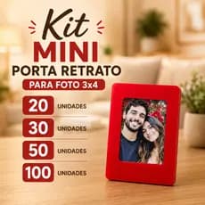 KIT 10/20/30 - Porta Retrato 3x4 - Mini Porta Retrato para Foto 3x4 - Suporte para Foto 3x4 - Lembrancinha