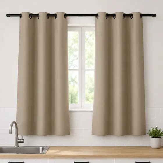 Cortina Oxford Lisa 2,00x1,50 para Cozinha Sala Quarto Escritório com Ilhós