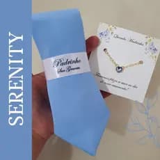 6 Kits Gravata Semi Slim e Pulseira MadrinhaFolheada PRONTA ENTREGA