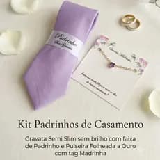 1 a 3 kits Gravata Padrinho Semi Slim  e Pulseira Madrinha Folheada Ouro, Azul Serenity, Verde oliva