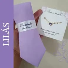 12 Kit Padrinho Gravata Semi Slim e Pulseira Madrinha Folheada a Ouro PRONTA ENTREGA