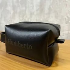 Necessaire Personalizada Masculina LUXO Box, organizador de viagem médio, tamanho 18x11x9cm Premium