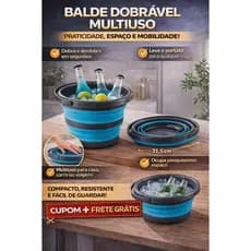 Balde Dobrável Retrátil de Silicone – Balde Portátil para Limpeza, Viagem e Casa