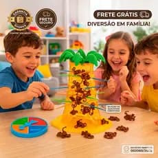 Jogo Cai Não Cai Macaco Na Árvore Brinquedo Infantil De Mesa Tabuleiro Pula Macaco Interativo Família